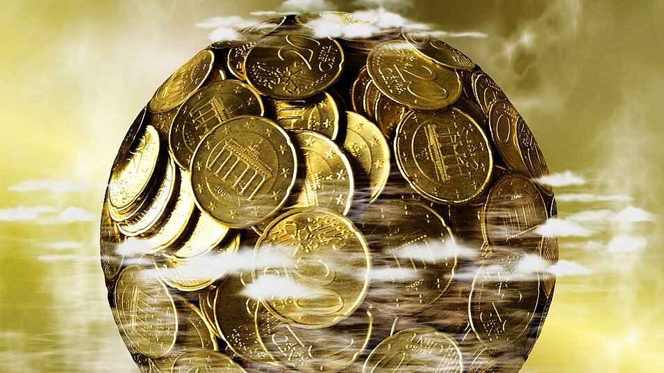 Quelle: pixabay Geldkugel Euromünzen