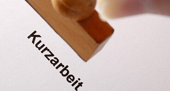 Kurzarbeit Stempel Covid-19