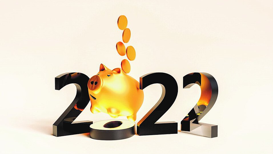Quelle: shutterstock / 2069240612 goldenes Sparschwein 2022